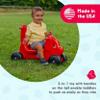 Careplay 2-in-1 Puppy Push & Ride-on Toy, Indoor & Outdoor Use, Low Profile Seat, Recommended for Children up to 50lbs, Durable Construction, Made in The USA, Red view 2