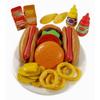 AZImport PS8010 Fast Food Play Set for Kids, Includes Burger, Hot Dog, Potato Chips, Onion Rings, Corn & More Accessories view 1