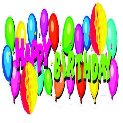 Giocoplast: Jumbo Happy Birthday Lettering 22 x 80 cm Balloons 0.66