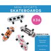 Fun Express - Sports Mini Skateboards (3dz) - Toys - Vehicles - Misc Vehicles - 36 Pieces view 3