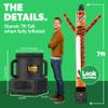 LookOurWay Air Dancers Wacky Waving Inflatable Tube Man - 7ft Tall Inflatable Dancing Man with Weather-Resitant Blower for Business Advertising - Mascot Character Animal Themed - Tiger view 4