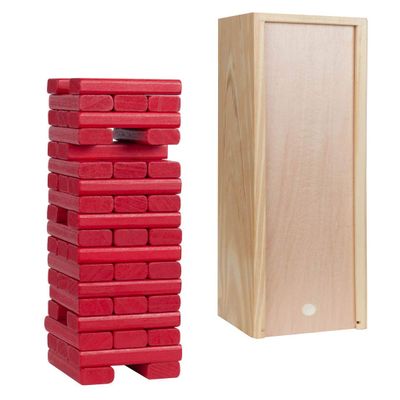 WE Games Wooden Block Stacking Party Game for Adults, Tumble Tower Wedding Guest Book Alternative, Tabletop Games, Includes Storage Case, 12 inches