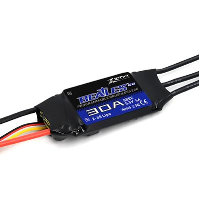 30A ESC with 5V/2A BEC Output for Fixed Wing Airplane 2-4S LIPO ZTW (30A BEC with Connectors)