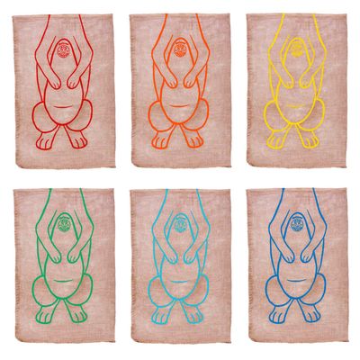 GoSports Roo Racers Sack Race Game 6 Pack - XL Size Burlap Potato Sack Races for Kids & Adults