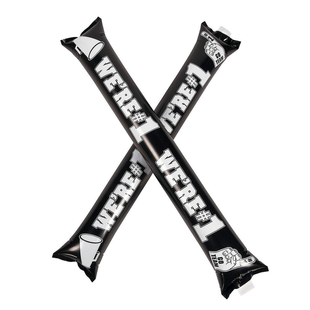 Black School Spirit Boom Sticks (12 pairs ) Noise Maker and School Supplies