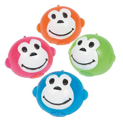 Fun Express - Neon Monkey Splat Ball - Value Toys - Sticky & Stretch Toys - 12 Pieces