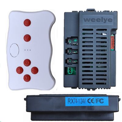 Weelye RX74 24V CE FC 2.4G Bluetooth Remote Control and Receiver Kit Controller Control Box Accessories for Children Electric Ride On Toys Car Replacement Parts RX30 24V