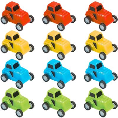 Fun Express - Pullback Tractors for Birthday - Toys - Vehicles - Cars & Boats & Racers - Birthday - 12 Pieces