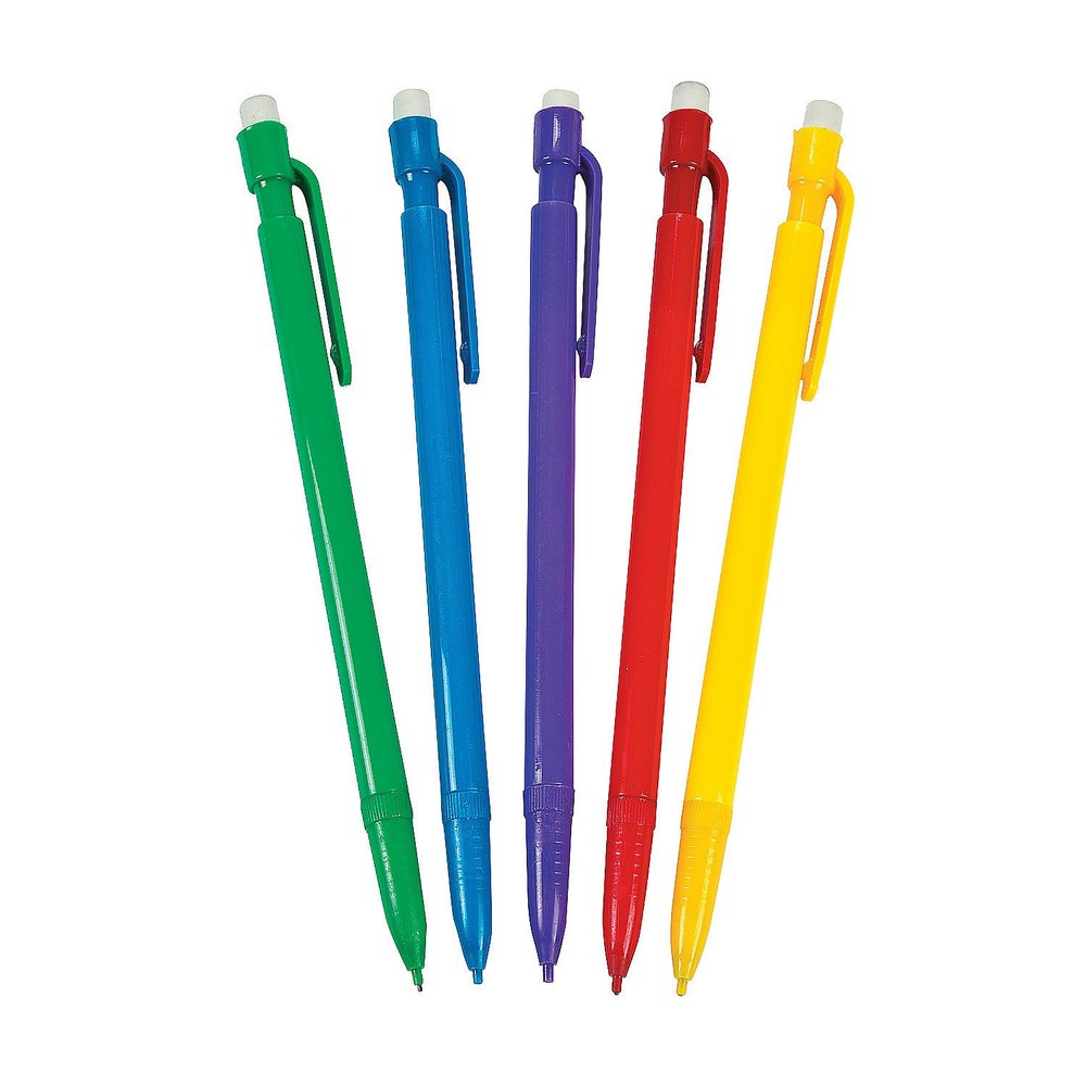 Fun Express Rainbow Assortment Mechanical Pencils - 50 Pieces - Educational And Learning Activities For Kids