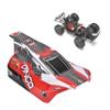 Dilwe RC Truck Body Shell, ABS RC Car 1/16 Scale Off Road Body Shell for REMO RC Upgrade Accessory, Replacement RC Car Body Shell Cover RC Parts RC Accessories(Red) view 3