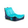 Big Joe Captain's Float No Inflation Needed Pool Lounger with Drink Holder, Navy/Aqua Mesh, Quick Draining Fabric, 3 feet view 1