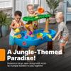 Step2 Tropical Rainforest Water Table, Kids Water and Sand Activity Sensory Playset, Summer Outdoor Toys, 13 Piece Water Toy Accessories, For Toddlers 1.5+ Years Old, Blue & Brown view 2