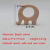 10pcs Natural Wooden Elephant Montessori Toy Pendant Pure Natural Beech Wood Animal Shape Toys for Handmade Necklace/Bracelet (Fat Elephant 10pcs) view 2