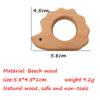 2pcs Natural Wooden Hedgehog Montessori Toy Pendant Pure Natural Beech Wood Animal Shape for Handmade Home Decoration Craft Accessory (Hedgehog 2pcs) view 2