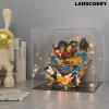 LANSCOERY Acrylic Display Case, Assemble Showcase Display Box for Collectibles, with Dustproof & Seamless Display Design, Suitable for Basketball 14x14x14inch Black Base view 3