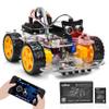 OSOYOO Robot Car Starter Kit for Arduino | STEM Remote Controlled App Educational Motorized Robotics for Building Programming Learning How to Code | IOT Mechanical DIY Coding for Teens Adults view 1
