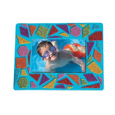 Fun Express Mosaic Picture Frame Magnets Craft Ki 6.5" x 5" - Fun Foam Frames for Kids' Crafts & Home Activities! Perfect for Creative Projects Makes 24