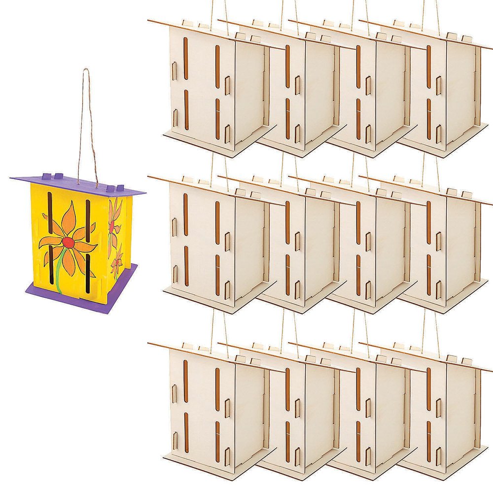 Fun Express Butterfly House Kits for Kids, Makes 12 - DIY Classroom Crafts Project and Learning Activities for Kids