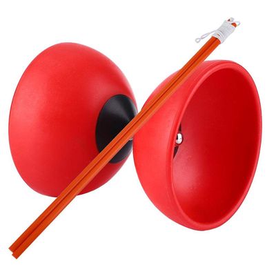 Diabolo, Chinese Yoyo Set with Diablolo Sticks for Outdoor Activities Gaming Young Old People(Red)