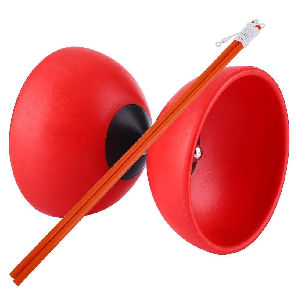 Diabolo, Chinese Yoyo Set with Diablolo Sticks for Outdoor Activities Gaming Young Old People(Red)