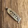 Egyptian Framed Open Work Sterling Silver Custom Cartouche Charm In Hieroglyphics or Arabic Or English - Made By AYALZ - Up to (7 Characters) view 2