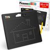PicassoTiles Magnetic Drawing Board 748 Beads Pad Large 12x10 Inch STEM Writing Toy Reusable Erasable Educational Tablet for Toddlers Kids Age 3 Plus Magnet Learning Tool Brain Development PTB01BLK view 1