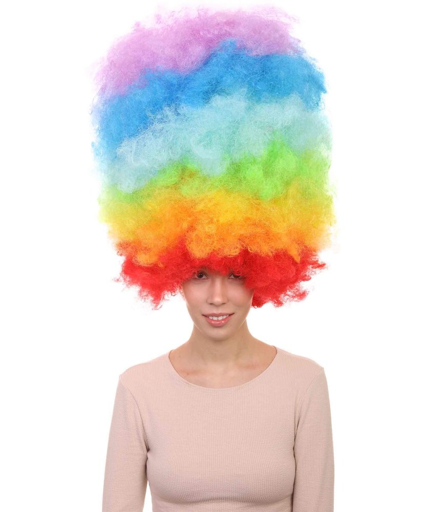 HalloweenPartyOnline Super Size Afro Wig Collection (Rainbow)