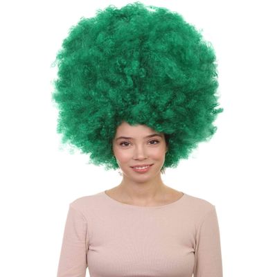 HalloweenPartyOnline Super Size Afro Wig Collection (Green)