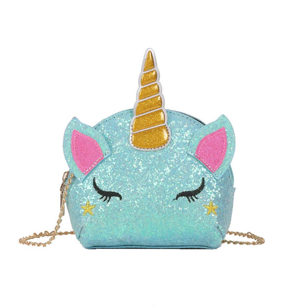 RARITYUS Kids Rainbow Cute Unicorn Crossbody Purse Sequins Shoulder Bag Gift for Little Girls