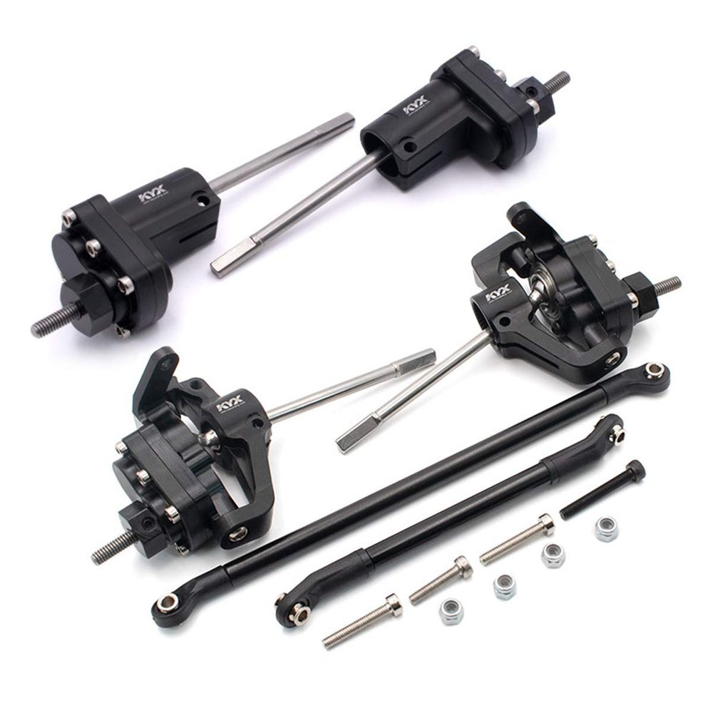 KYX Racing CNC Machined Aluminium Front & Rear Portal Axle Units Upgrades Parts Accessories for RC Crawler Car Axial SCX10 II 90046 SCX10.2