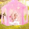 Princess Castle Tent for Girls Fairy Play Tents for Kids Hexagon Playhouse with Big Fairy Star Lights Toys for Children or Toddlers Indoor or Outdoor Games (Pink Princess Tent with Big Star Lights) view 3