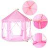 Princess Castle Tent for Girls Fairy Play Tents for Kids Hexagon Playhouse with Big Fairy Star Lights Toys for Children or Toddlers Indoor or Outdoor Games (Pink Princess Tent with Big Star Lights) view 4