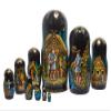Golden Cockerel Authentic Russian Gold Fish Fairy Nesting Doll Collectible 10pc / 10" Matryoshka view 1