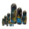 Golden Cockerel Authentic Russian Gold Fish Fairy Nesting Doll Collectible 10pc / 10" Matryoshka view 3