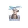Mega Favors Keepsake Figurine 12 pcs Baby Boy Holding Rattle Next to Monkey | Awesome Decorations or Party Favors | for Pregnancy Announcements, Gender Reveals, Birthday and Special Celebrations view 1