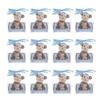 Mega Favors Keepsake Figurine 12 pcs Baby Boy Holding Rattle Next to Monkey | Awesome Decorations or Party Favors | for Pregnancy Announcements, Gender Reveals, Birthday and Special Celebrations view 3