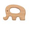 2pcs Natural Wooden Elephant Montessori Toys Pendant Pure Natural Beech Wood Animal Shape for Handmade Necklace/Bracelet (Elephant 2pcs) view 3