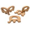 2pcs Natural Wooden Elephant Montessori Toys Pendant Pure Natural Beech Wood Animal Shape for Handmade Necklace/Bracelet (Elephant 2pcs) view 4