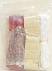 Takagi Fiber Panami Handicraft Kit Cloth Seal Slipper Cream x Red YW-51 view 3