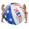GoFloats 6 ft Giant 'Merica Inflatable Beach Ball, Extra Large Jumbo Beach Ball - Patch Kit Included view 1