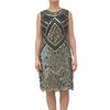 1920s Flapper Girl Look Themed Style Gown Costume Vintage Clothing Ladies Attire Light Gold view 1