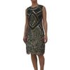 1920s Flapper Girl Look Themed Style Gown Costume Vintage Clothing Ladies Attire Light Gold view 4