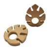 2pcs Natural Wooden Leaf Montessori Toys Pendant Beech Wood Animal Shape Children Toy Show Gift Play Gym for Handmade Home Decoration Craft (Banana Leaf 2pcs) view 1