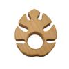 2pcs Natural Wooden Leaf Montessori Toys Pendant Beech Wood Animal Shape Children Toy Show Gift Play Gym for Handmade Home Decoration Craft (Banana Leaf 2pcs) view 3