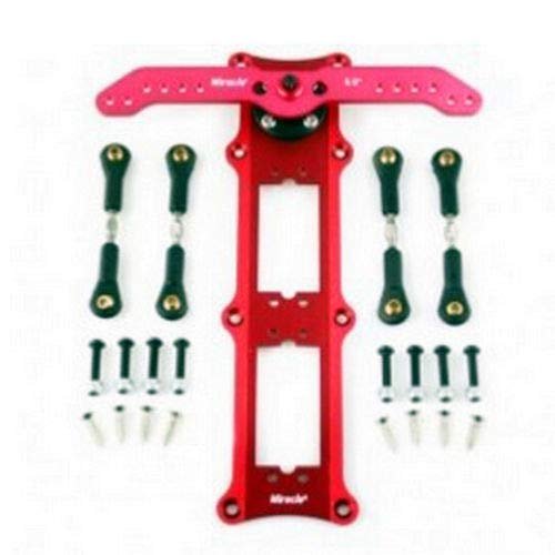 Aluminum Alloy Servo Dual Rudders Mount/Rudder Tray Set with 5in Double Arm ZY01