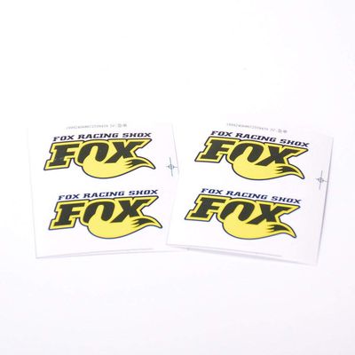 4PCS PVC Fox Shock Absorber Sticker Decal for 1/7 Traxxas Unlimited Desert Racer UDR (Yellow)