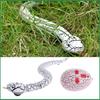 Liberty Imports 16 Inch Remote Control Rattle Snake Toy, Realistic Reptile Robot with Egg Shaped Infrared Receiver, RC Snake Prank Toy Ideal Gift for Kids or for Adults (White) view 2