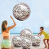 5 Pcs Inflatable Beach Balls, 16 Inch & 24 Inch Large Confetti Glitter Beach Balls, Sequins Clear Blow up Pool Balls Toys for Holiday Party Decorations 2026 New Year Birthday Summer Swimming Pool view 1