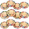 LoveBB 12 Pack Mini Sombrero Hats 5.9 Inch Small Straw Sombreros Cinco de Mayo hats for Kid Pet Doll Themed Party Decoration (Brown) view 1