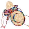 LoveBB 12 Pack Mini Sombrero Hats 5.9 Inch Small Straw Sombreros Cinco de Mayo hats for Kid Pet Doll Themed Party Decoration (Brown) view 3